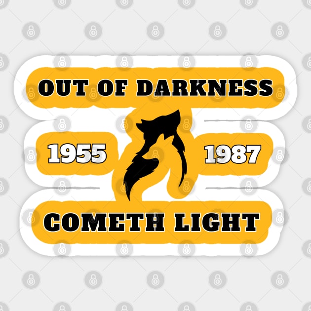 Out of Darkness Sticker by Providentfoot